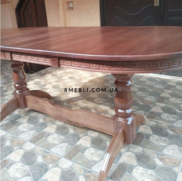 ➤Ціна 6 900 грн UAH Купити Дерев'яний стіл овальний Нерб 120х80+40 см горіх темний➤горіх світлий ➤Стіл обідній➤Nerb➤096СТ фото