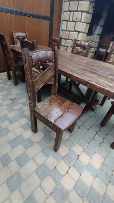 ➤Ціна 1 980 грн UAH Купити Дерев`яний стілець Намтег твердий під старовину 3➤Темний горіх ➤Стільці під старовину➤МЕКО➤0056МЕКО1 фото