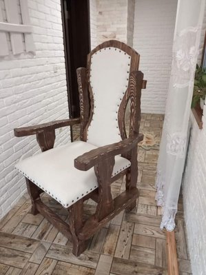 ➤Ціна 4 425 грн UAH Купити Стілець крісло обідній Нораб з підлокітниками під старовину 4➤Коричневий ➤Стільці під старовину➤МЕКО➤0046МЕКО1 фото