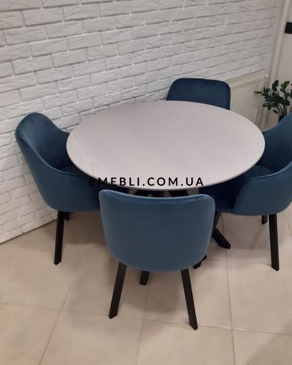➤Ціна 8 788 грн UAH Купити Стілець крісло обідній 58x50x82 на дерев'яних опорах синій➤Blue ➤Стілець крісло м'яке➤Nalp➤2000PLN фото