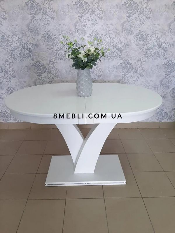 ➤Ціна 11 543 грн UAH Купити Стіл обідній 110х70+40 із масиву бука Кайл➤Білий ➤Стіл обідній➤Rotanes➤0038SEN фото