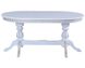 Овальний стіл для вітальні розкладний 140х80(+40) із масиву дерева лак білий 286PLN фото 1