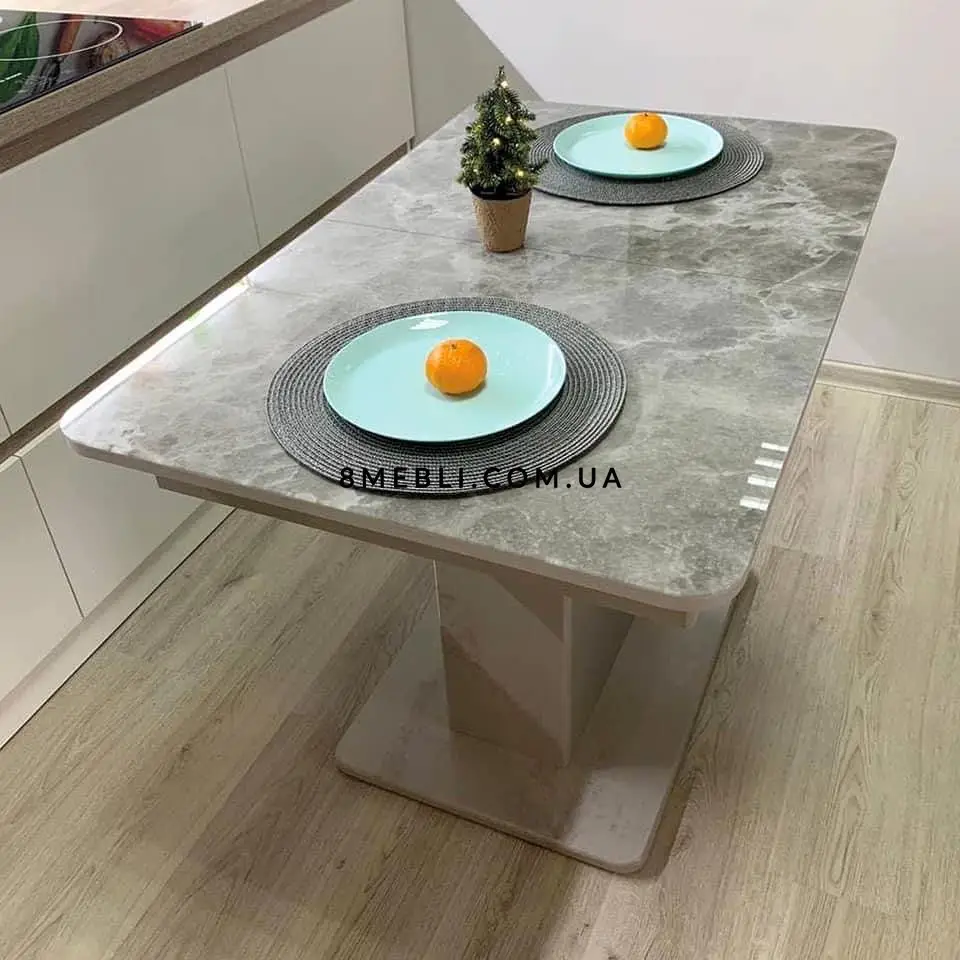 Кухонний стіл на одній опорі Notsob сірий