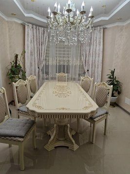➤Ціна 47 538 грн UAH Купити Комплект стіл 250х100(+50х2) + стільці 6 шт білий➤Білий ➤Комплект стіл та стільці➤Nerb➤3060СТ.0 фото