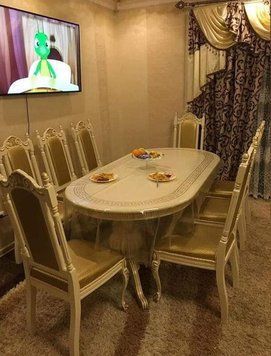 ➤Цена 64 620 грн UAH Купить Большой обеденный стол раскладной 200x100 (+50x2) лак слоновая кость ➤Слонова кістка ➤Столы классические➤Nalp➤209PLN фото