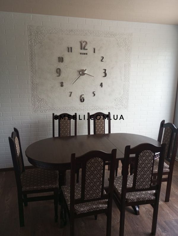 ➤Цена 16 725 грн UAH Купить Комплект стол кухонный Нерб 120х80(+40) + стулья мягкие 6 шт орех 3 ➤ ➤Обеденный стол и стулья➤Rotanes➤2283SEN фото