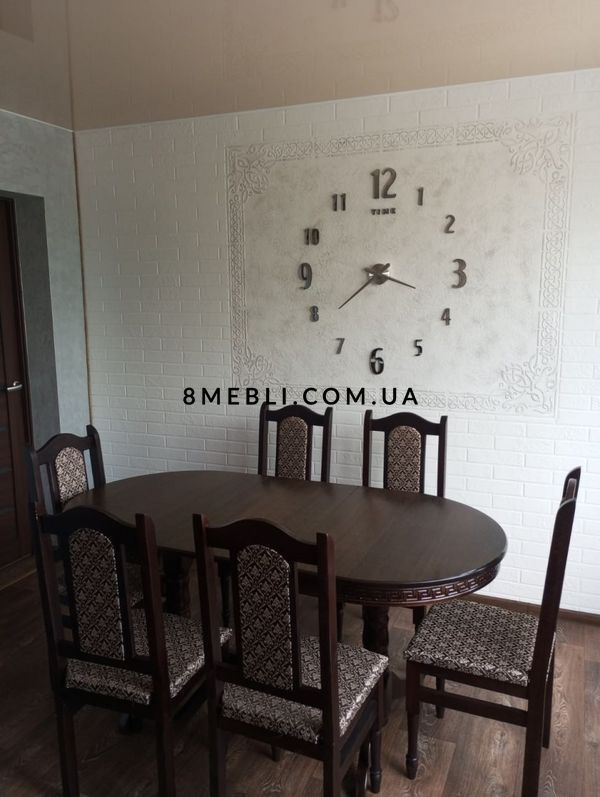 ➤Цена 16 725 грн UAH Купить Комплект стол кухонный Нерб 120х80(+40) + стулья мягкие 6 шт орех 3 ➤ ➤Обеденный стол и стулья➤Rotanes➤2283SEN фото