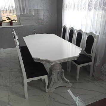 ➤Ціна 26 274 грн UAH Купити Стіл банкетний Калин 200х100(+40+40) на фігурних опорах 3➤біле дерево ➤Стіл обідній➤Еко➤0081SEN фото