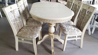 ➤Ціна 35 870 грн UAH Купити Овальний стіл у вітальню 160х90(+40) зі стільцями 4 шт білий➤Білий ➤Обідній стіл та стільці➤lebem➤366ММЕ фото