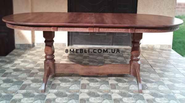 ➤Ціна 6 900 грн UAH Купити Дерев'яний стіл овальний Нерб 120х80+40 см лак горіх➤Горіх світлий ➤Стіл обідній➤Nerb➤096СТ фото