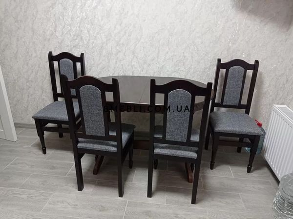 ➤Ціна 7 350 грн UAH Купити Дерев'яний стіл овальний Нерб 120х80+40 см white➤White ➤Стіл обідній➤Nerb➤096СТ фото