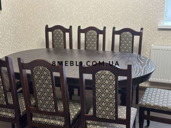 ➤Цена 8 625 грн UAH Купить Деревянный стол овальный Нерб 120х80 +40 см орех светлый ➤Орех ➤Стол обеденный ➤Nerb➤096СТ фото
