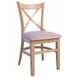 Кухонний стілець 42x43x87 із натурального дерева спинка хрестоподібна лак бук 832PLN фото 4