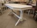 Дерев'яний стіл овальний Нерб 120х80+40 см лак білий 096СТ фото 7