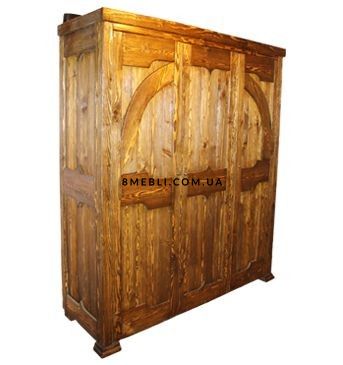 ➤Цена 27 400 грн UAH Купить Шкаф Шкаф деревянный Адьлози 120х57хh200 деревянный под старину ➤горіх темний ➤Шкафы под старину➤МЕКО➤0204МЕКО фото