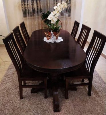 ➤Цена 28 150 грн UAH Купить Гарнитур гостиный стол Вестерн + стулья Анбор 6 шт ➤Орех ➤Обеденный стол и стулья➤➤000046КОМ фото