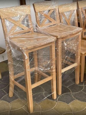 ➤Ціна 3 492 грн UAH Купити Барний стілець дерев'яний твердий хрестоподібна спинка➤Бук натуральний ➤Стільці барні➤Еко➤1428ST фото