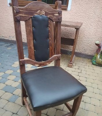 ➤Ціна 2 130 грн UAH Купити Дерев`яний стілець Леафар СТ-33 під старовину 2➤Горіх світлий ➤Стільці під старовину➤МЕКО➤0059МЕКО1 фото