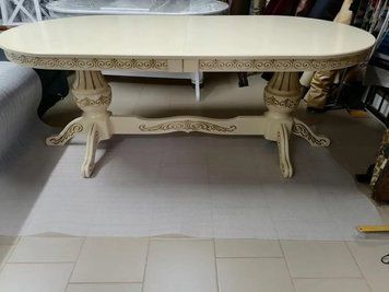 ➤Ціна 21 230 грн UAH Купити Стіл обідній 200х100(+40+40) розкладний 4➤white-natural ➤Стіл обідній➤Rotanes➤0100SEN фото