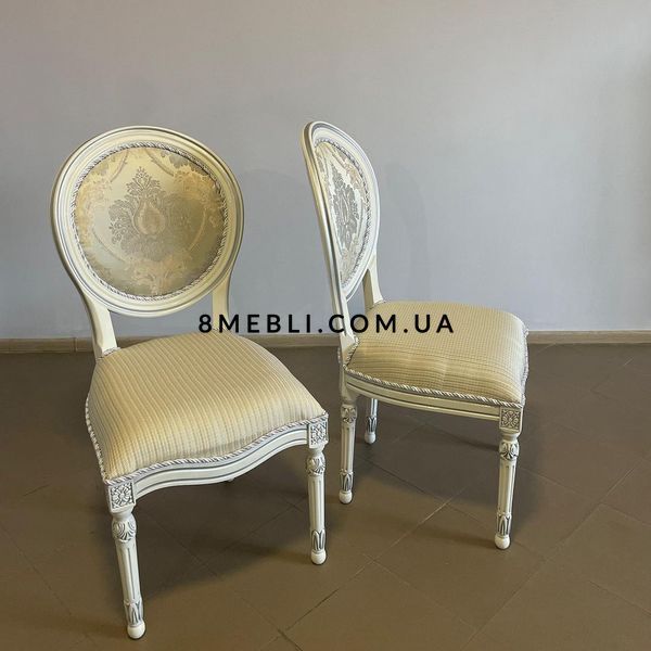 ➤Ціна 9 225 грн UAH Купити Стілець обідній Яіліцис 108х51х50h білий оббивка квітами var 4➤Жовтий ➤Стільці дерев'яні ➤Ренарф➤0008FRA фото
