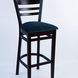➤Ціна 5 093 грн UAH Купити Барний стілець високий дерев'яний 46х45х117 м'який M0044 тканина синя➤Синій ➤Стільці барні➤lebem➤188ММЕ фото
