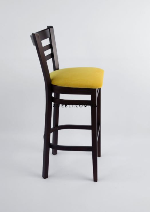 ➤Ціна 5 093 грн UAH Купити Барний стілець високий дерев'яний 46х45х117 м'який M0044 тканина жовта➤Жовтий ➤Стільці барні➤lebem➤188ММЕ фото