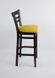 Барний стілець високий дерев'яний 46х45х117 м'який M0044 тканина жовта 188ММЕ фото 2
