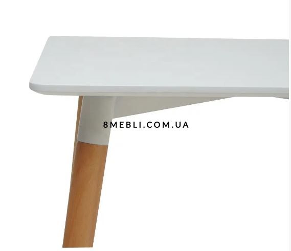 ➤Цена 7 892 грн UAH Купить Комплект обеденный стол прямоугольный нераскладной 70х100 МДФ белый + 4 стула пластик белый ➤Белый ➤Кухонный недорогой комплект➤➤008K_JASK фото