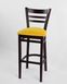 Барний стілець високий дерев'яний 46х45х117 м'який M0044 тканина жовта 188ММЕ фото 1