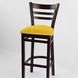 Барний стілець високий дерев'яний 46х45х117 м'який M0044 тканина жовта 188ММЕ фото 4