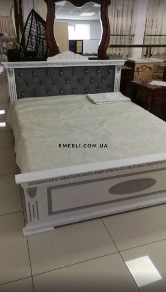 ➤Ціна 39 800 грн UAH Купити Ліжко двоспальне 160х200 з оригінальним узголів'ям без матраца➤Бук натуральний ➤Ліжко двоспальне➤Kit➤2031ST фото
