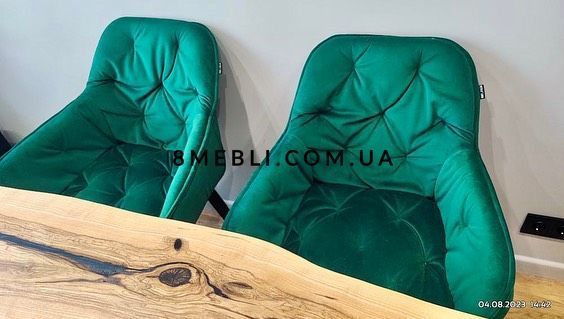 ➤Цена 7 578 грн UAH Купить Стул кресло с подлокотниками 57x43x87 ткань изумрудная 9 ➤Кантри ➤Стул кресло мягкое➤Nalp➤1958PLN фото