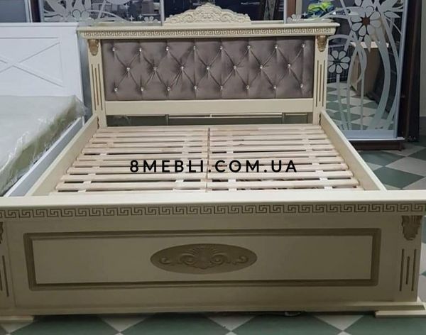 ➤Ціна 50 347 грн UAH Купити Ліжко двоспальне 160х200 з оригінальним узголів'ям без матраца➤Бук натуральний ➤Ліжко двоспальне➤Kit➤2031ST фото