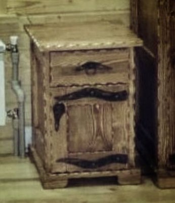 ➤Цена 4 500 грн UAH Купить Тумба прикроватная Гоцрег 45х35х55​​​​​​​ деревянная под старину ➤Орех ➤Тумба прикроватная➤МЕКО➤0147МЕКО фото
