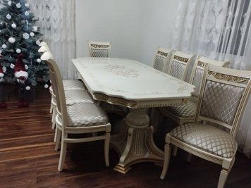 ➤Цена 7 268 грн UAH Купить Стул деревянный с резьбой на спинке лак слоновая кость с патиной ➤Слоновая кость+патина ➤Стулья деревянные➤Еко➤51.1ST фото