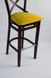 Высокий барный стул 46х45х117 спинка крестообразная M0045 тканина жовта 190ММЕ фото 2