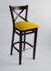 Высокий барный стул 46х45х117 спинка крестообразная M0045 тканина жовта 190ММЕ фото 1
