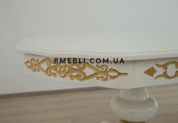 ➤Цена 53 761 грн UAH Купить Большой стол для гостиной 240х100(+50х2) из натурального дерева белый + патина ➤Белый ➤Новинки столов➤lebem➤281ММЕ фото