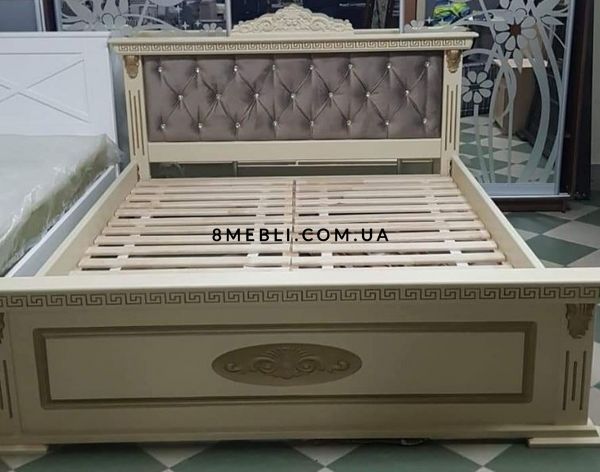 ➤Ціна 39 800 грн UAH Купити Двоспальне ліжко 160х200 з оригінальним узголів'ям без матраца➤Бук натуральний ➤Ліжко двоспальне➤Kit➤2031ST фото