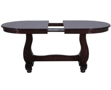 ➤Цена 29 520 грн UAH Купить Обеденный стол для современной кухни 160х90(+40) из массива дерева лак орех темный ➤ ➤Столы классические➤Nalp➤303PLN фото