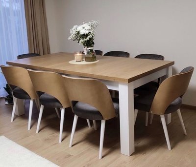 ➤Цена 45 123 грн UAH Купить Раскладной стол кухонный 120х80 + стулья лофт 8 белый ➤Белый ➤Кухонный стол и стулья комплект➤lebem➤351ММЕ фото