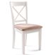 Стол для кухни из массива дерева 45x48x93 сиденье мягкое спинка крестообразная лак белый 838PLN фото 15