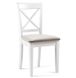 Стол для кухни из массива дерева 45x48x93 сиденье мягкое спинка крестообразная лак белый 838PLN фото 13