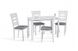 Комплект обеденный стол 110х70 стулья 4 шт белый серый 030MAL фото 9