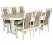 Комплект стіл у вітальню дерев'яний 120х80(+40) + стільці м'які 4 шт слонова кістка 121PLN фото 2