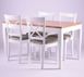 Стол для кухни из массива дерева 45x48x93 сиденье мягкое спинка крестообразная лак белый 838PLN фото 19