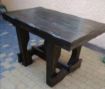 ➤Ціна 11 475 грн UAH Купити Стіл дерев'яний 120х80 Визюлкске під старовину нерозкладний➤Горіх ➤Столи під старовину➤МЕКО➤0021МЕКО1 фото