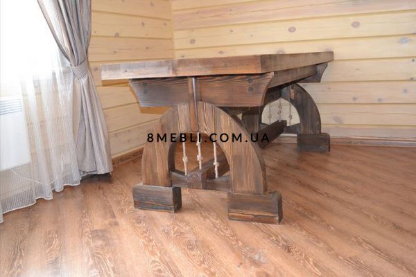 ➤Ціна 14 158 грн UAH Купити Стіл дерев'яний великий під старовину Ніканор 100х300➤Горіх ➤Стіл у альтанку➤Еко➤300.2 фото
