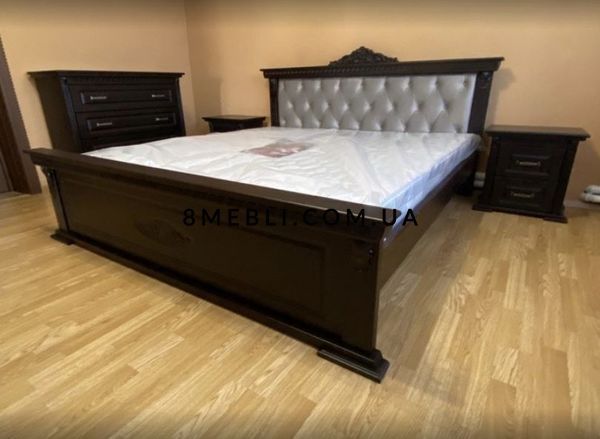 ➤Ціна 50 347 грн UAH Купити Ліжко двоспальне 160х200 без матраца лак горіх темний➤Темний горіх ➤Ліжко двоспальне➤Kit➤2031ST фото