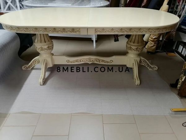 ➤Ціна 39 802 грн UAH Купити Комплект стіл розкладний 200х100(+40+40) + стільці 6 шт➤Слонова кістка ➤Обідній стіл та стільці➤Rotanes➤0102SEN фото